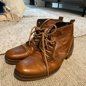 Brown Leather Ankle Boots size 8
